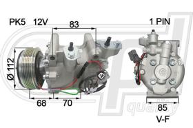 Automotive HO5043 - COMPR.A/A HONDA CIVIC 1.4 06