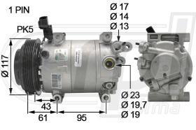 Automotive HY0059 - COMPRESOR HYUNDAI  HALLA-HCC