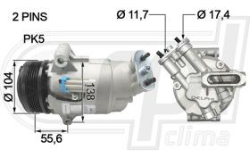 Automotive OP0046 - COMPRESOR OPEL ASTRA H DELPHI ORIGINAL