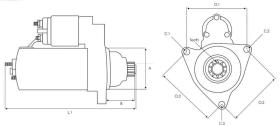 · 1BO0195 - MOTOR DE ARRANQUE T/BOSCH 24V - 6.00KW NUEVO (495)