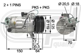 Automotive VO5040 - COMP.PCV V40-XC90 D3-D4 13-