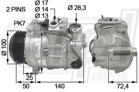 Automotive MB0058 - COMP.ORIGINAL OEM MB W212-C207 E350CDI PK7 2P