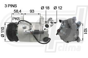 Automotive BW0070 - COMP.ORIGINAL OEM SERIE 2-X1-X4 20D 14- 101MM