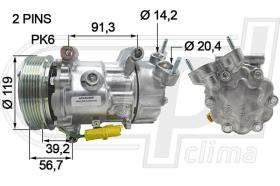 Automotive CI0041 - COMP.ORIGINAL OEM C2-C3-XSARA-206-307