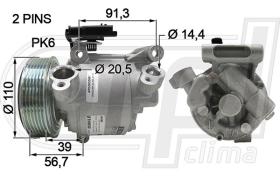 Automotive CI0067 - COMP.ORIGINAL OEM C1-108-AYGO 1.2 14-