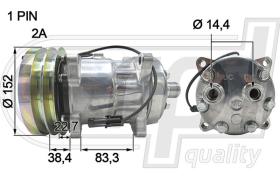 Automotive CS5002 - COMP.PCV CASE-NH-FERMEC-MF 12V