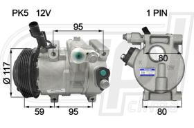 Automotive HY0068 - COMP.ORIGINAL OEM HY I20 1.2-1.4 08-