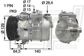 Automotive MB0033 - COMP.ORIGINAL OEM ACTROS MP2-MP3  PK9 24V