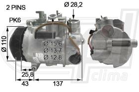 Automotive MB0117 - COMP.ORIGINAL OEM W204-W212-C218 C-E-CLS 11-  2 PINS