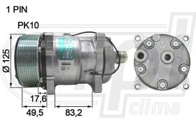 Automotive SD0528 - COMP.ORIGINAL OEM SD5H14 PK10 H-R 12V