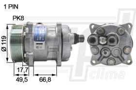 Automotive SD0577 - COMP.ORIGINAL OEM SD5L09 PK8 12V 404