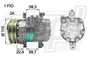 Automotive SD0706 - COMP.ORIGINAL OEM SD7B10 2A 115 12V