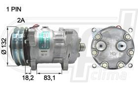 Automotive SD0730 - COMP.ORIGINAL OEM SD7H15 2A H-R(M-MD) 12V