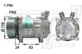 Automotive SD0757 - COMP.ORIGINAL OEM SD7H15 PK8 ESP V-O 12V