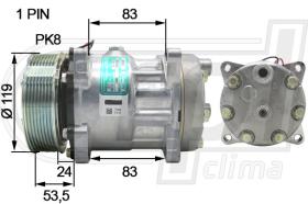 Automotive SD0763 - COMP.ORIGINAL OEM SD7H15 PK8 ESP H-O 12V