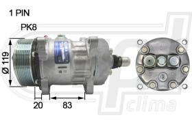 Automotive SD0768 - COMP.ORIGINAL OEM SD7L15 PK8 H-O 12V R404