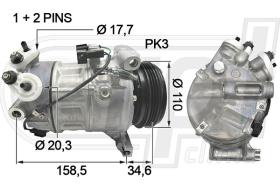 Automotive VO0038 - COMP.ORIGINAL OEM S60-XC60-XC70 2.0D3